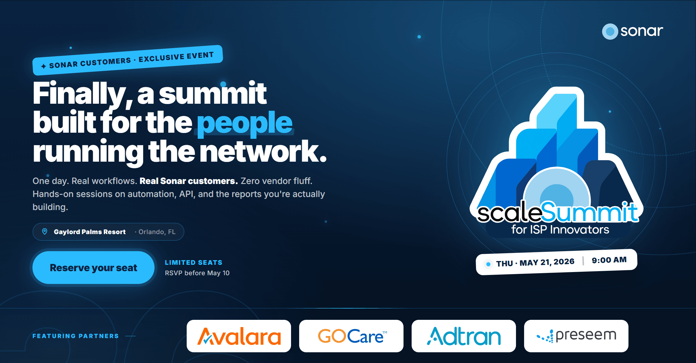 LinkedIn announce · sponsor lineup