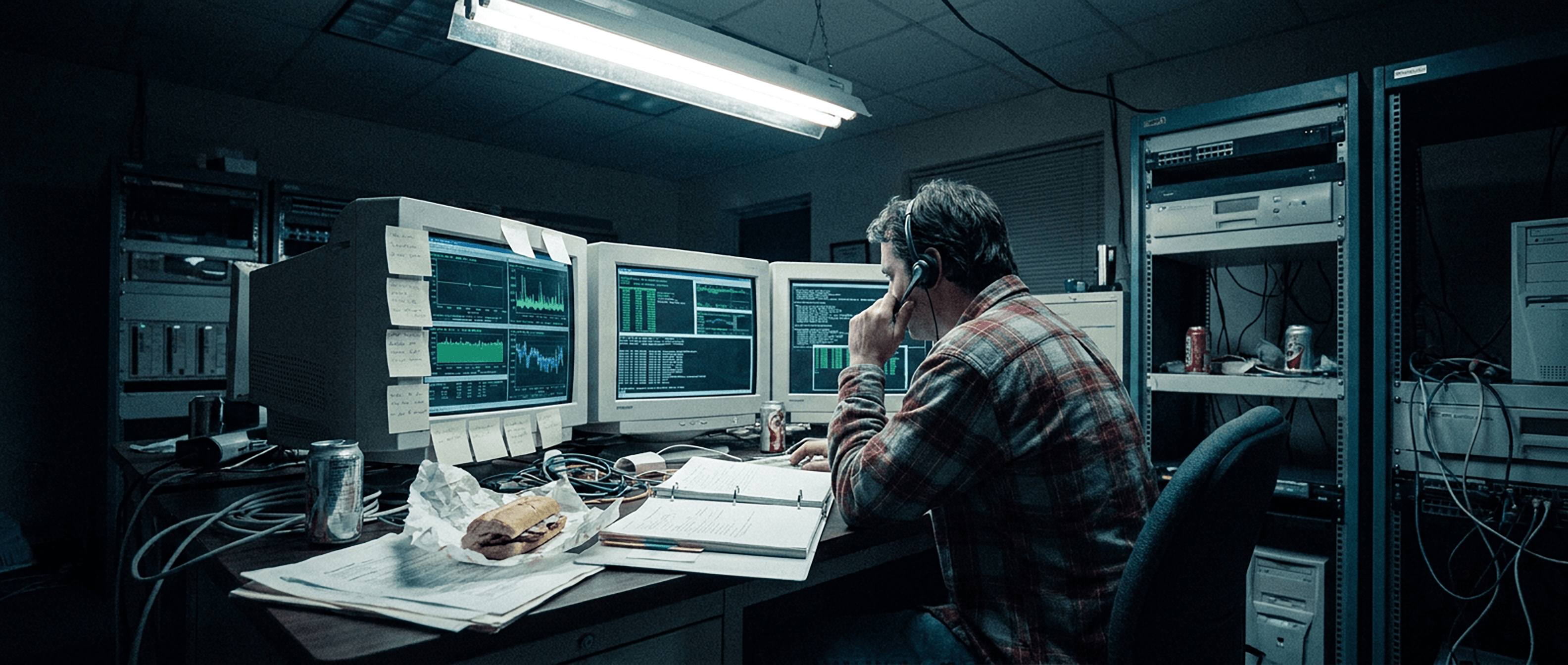 Operator at console · cool grade