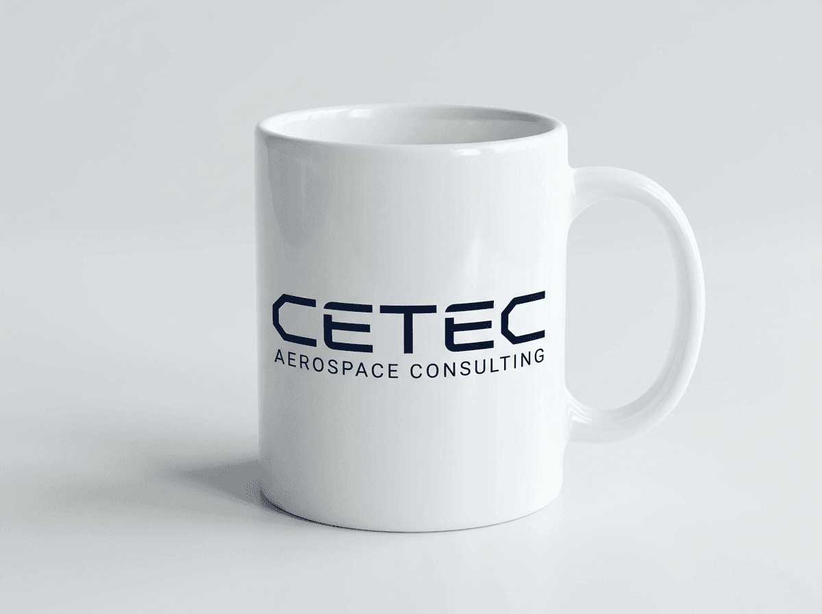 CETEC white ceramic mug